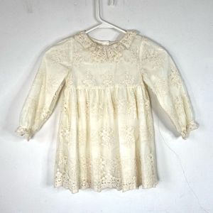 Zara Ivory Lace Dress size Girls 4-5